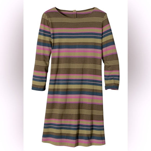 Patagonia • 3/4 Sleeve Au Bateau Dress - Picture 1 of 9